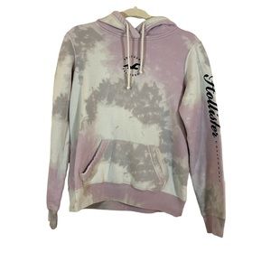 Women's Hollister Pink Tie-Dye Hoodie- Size Small